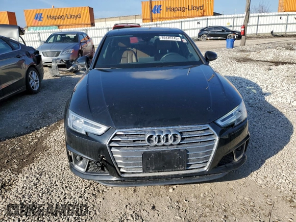 2019 Audi A4 Premium Plus with VIN WAUENAF42KA073971, listed as a Copart auction lot 89149745 with 53,863 mi miles and Salvage Title. Bid and sale history available at carsss.com. Image 5.