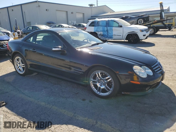 2005 Mercedes-Benz SL 500 with VIN WDBSK75F95F100318, listed as a Copart auction lot 50427245 with 80,320 mi miles and Salvage Title. Bid and sale history available at DreamBid. Image 4.