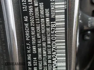 2013 Porsche Panamera с VIN WP0AA2A7XDL015781, выставлен на аукционе Copart как лот 84434804 с пробегом Не указан миль и Списание • Salvage title. История ставок и продаж доступна на DreamBid. Изображение 14.
