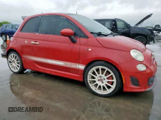 2015 FIAT 500 Abarth with VIN 3C3CFFFH8FT503545, listed as a Copart auction lot 52092955 with 0 mi miles and Clean Title. Bid and sale history available at carsss.com. Image 4.