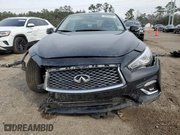 2023 Infiniti Q50 Luxe with VIN JN1EV7BP5PM510800, listed as a Copart auction lot 46805035 with 35,446 mi miles and Salvage Title. Bid and sale history available at DreamBid. Image 5.