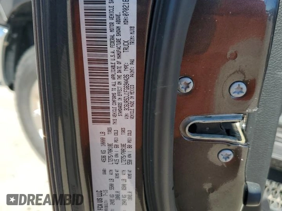 2015 Ram 2500 Big Horn with VIN 3C6UR5DJ1FG694426, listed as a Copart auction lot 79221484 with Not provided miles and Non repairable. Bid and sale history available at DreamBid. Image 13.