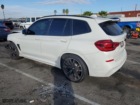 2021 BMW X3 M with VIN 5YMTS0C01M9H59285, listed as a Copart auction lot 77801853 with 0 mi miles. Bid and sale history available at carsss.com. Image 2.