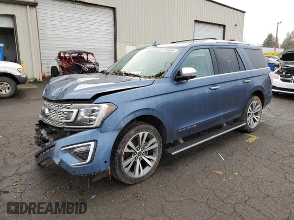 2020 Ford Expedition Platinum with VIN 1FMJU1MT5LEA62905, listed as a Copart auction lot 81259334 with 0 mi miles and Salvage Title. Bid and sale history available at carsss.com. Image 1.