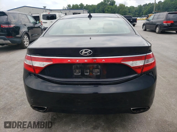 2013 Hyundai Azera with VIN KMHFH4JGXDA198345, listed as a Copart auction lot 58256945 with 102,711 mi miles and Salvage title. Bid and sale history available at DreamBid. Image 6.
