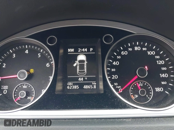 2013 Volkswagen CC Sport with VIN WVWBP7AN2DE506977, listed as a IAAI auction lot 41440929 with 62,385 mi miles. Bid and sale history available at carsss.com. Image 7.