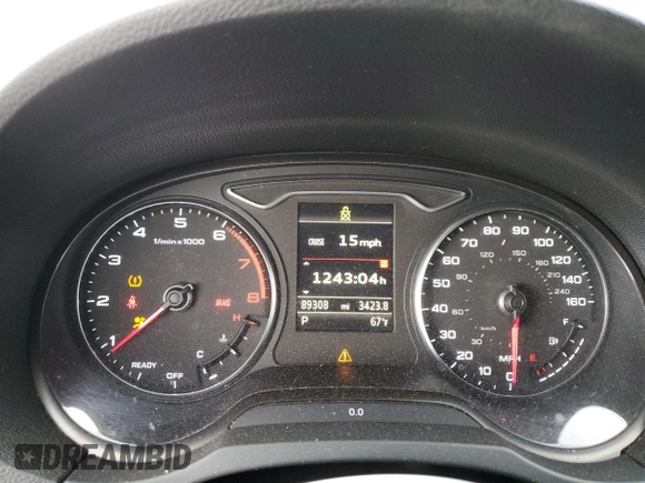 2016 Audi A3 2.0T Premium with VIN WAUB8GFF0G1046449, listed as a Copart auction lot 44063585 with 89,308 mi miles and Salvage Title. Bid and sale history available at carsss.com. Image 9.