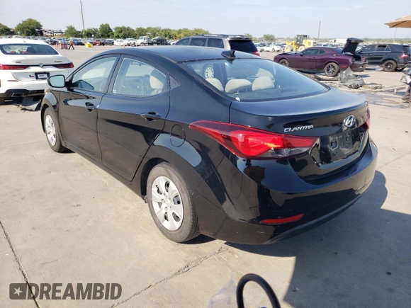 2016 Hyundai Elantra SE with VIN 5NPDH4AE6GH788680, listed as a Copart auction lot 66854804 with 113,073 mi miles and Salvage title. Bid and sale history available at DreamBid. Image 2.