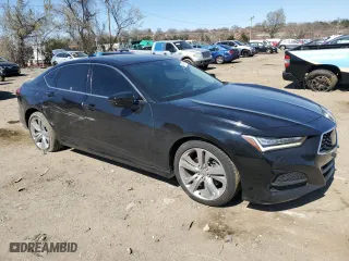2021 Acura TLX w/Technology Package with VIN 19UUB5F42MA005804, listed as a Copart auction lot 48099105 with 49,059 mi miles and Salvage Title. Bid and sale history available at carsss.com. Image 4.