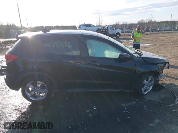 2016 Honda HR-V EX-L w/Navi with VIN 3CZRU6H70GM735515, listed as a IAAI auction lot 41678286 with 1 mi miles. Bid and sale history available at carsss.com. Image 14.