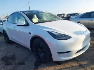 2021 Tesla Model Y Performance with VIN 5YJYGDEF2MF258711, listed as a IAAI auction lot 41367832 with 47,662 mi miles and . Bid and sale history available at DreamBid. Image 1.