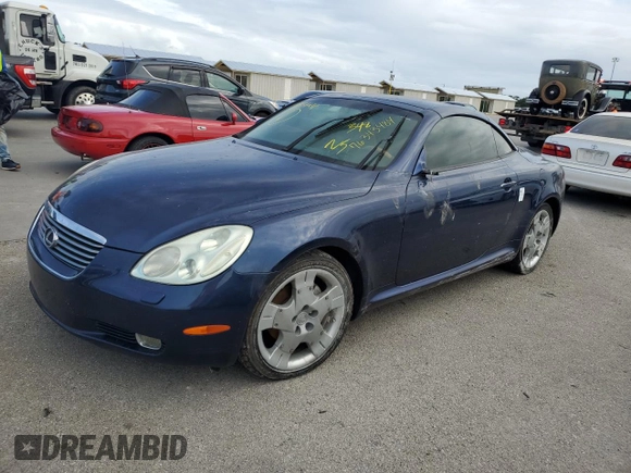 2002 Lexus SC with VIN JTHFN48Y520025507, listed as a Copart auction lot 76343484 with Not Provided miles and Salvage Title. Bid and sale history available at carsss.com. Image 1.