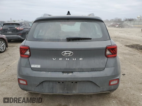 2022 Hyundai Venue SEL with VIN KMHRC8A34NU173473, listed as a Copart auction lot 44974405 with 15,518 mi miles and Salvage Title. Bid and sale history available at DreamBid. Image 6.