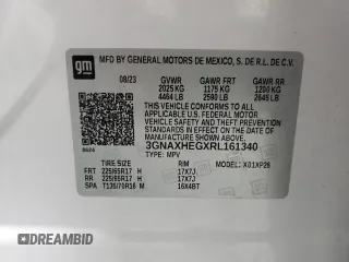 2024 Chevrolet Equinox LS with VIN 3GNAXHEGXRL161340, listed as a Copart auction lot 55029395 with 23,935 mi miles and Clean Title. Bid and sale history available at DreamBid. Image 13.