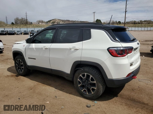 2020 Jeep Compass Trailhawk with VIN 3C4NJDDBXLT144023, listed as a Copart auction lot 51529425 with 41,886 mi miles and Salvage Title. Bid and sale history available at carsss.com. Image 2.