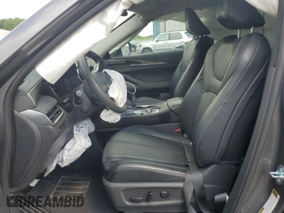 2023 Infiniti QX60 Luxe with VIN 5N1DL1FS2PC370426, listed as a Copart auction lot 57087685 with 14,344 mi miles and Salvage title. Bid and sale history available at DreamBid. Image 7.