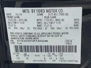 2015 Ford F-150 XLT с VIN 1FTEW1EF0FFA02246, выставлен на аукционе IAAI как лот 41919119 с пробегом 111 629 миль миль и . История ставок и продаж доступна на DreamBid. Изображение 9.