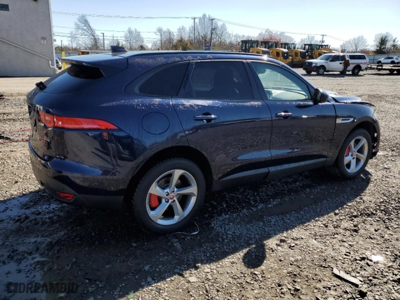 2018 Jaguar F-PACE 25t Premium with VIN SADCJ2FX9JA254722, listed as a Copart auction lot 49597085 with 84,668 mi miles and Salvage Title. Bid and sale history available at carsss.com. Image 3.