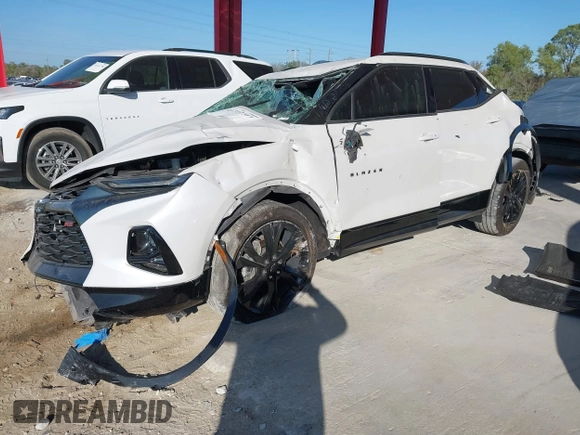 2021 Chevrolet Blazer RS with VIN 3GNKBERS4MS528859, listed as a IAAI auction lot 41312311 with 49,344 mi miles and . Bid and sale history available at DreamBid. Image 2.