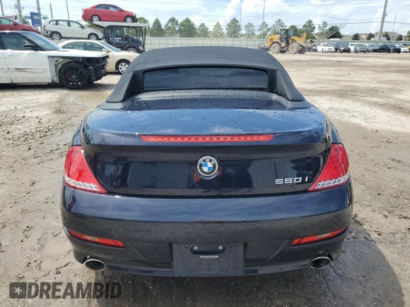 2008 BMW 6 Series 650i with VIN WBAEB53568CX63345, listed as a Copart auction lot 70633554 with 91,046 mi miles and Salvage Title. Bid and sale history available at carsss.com. Image 6.