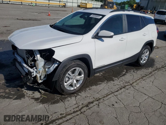 2024 GMC Terrain SLE with VIN 3GKALMEG3RL326484, listed as a Copart auction lot 58089895 with 14,497 mi miles and Salvage title. Bid and sale history available at DreamBid. Image 1.
