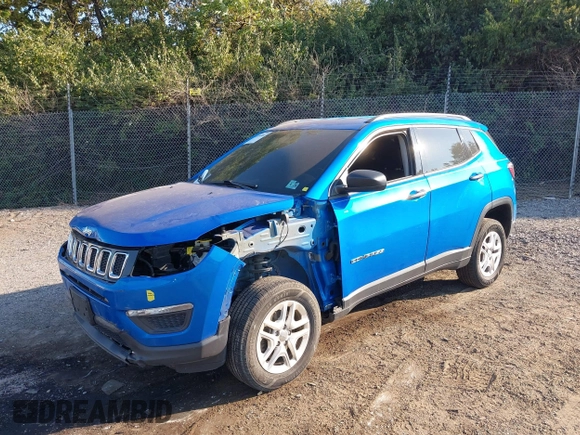 2021 Jeep Compass Sport with VIN 3C4NJDAB7MT509781, listed as a IAAI auction lot 40584066 with 67,661 mi miles and . Bid and sale history available at DreamBid. Image 18.