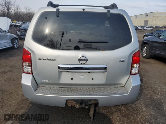 2008 Nissan Pathfinder LE with VIN 5N1BR18B38C623693, listed as a Copart auction lot 50231075 with 0 mi miles and Clean Title. Bid and sale history available at carsss.com. Image 6.