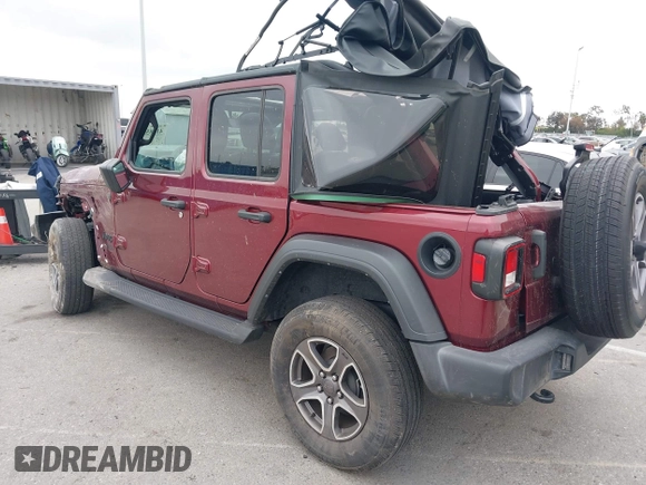 2021 Jeep Wrangler Unlimited Willys with VIN 1C4HJXDN5MW840857, listed as a IAAI auction lot 41885671 with 19,709 mi miles and . Bid and sale history available at DreamBid. Image 3.