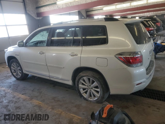 2013 Toyota Highlander Hybrid Limited with VIN JTEDC3EH9D2014297, listed as a Copart auction lot 45854775 with 0 mi miles and Salvage Title. Bid and sale history available at carsss.com. Image 2.