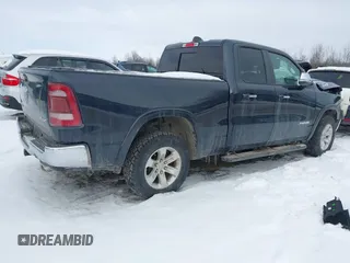 2019 Ram 1500 Laramie with VIN 1C6SRFDT3KN556578, listed as a IAAI auction lot 41444514 with 91,365 mi miles. Bid and sale history available at carsss.com. Image 4.