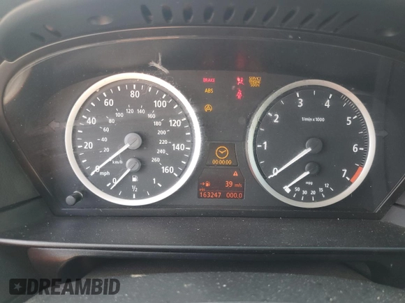 2007 BMW 5 Series 550i with VIN WBANB53507CP03981, listed as a Copart auction lot 50987905 with 163,247 mi miles and Salvage Title. Bid and sale history available at DreamBid. Image 9.