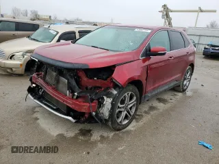 2015 Ford Edge Titanium with VIN 2FMTK4K8XFBC09055, listed as a Copart auction lot 43807355 with 99,591 mi miles and Salvage Title. Bid and sale history available at carsss.com. Image 1.