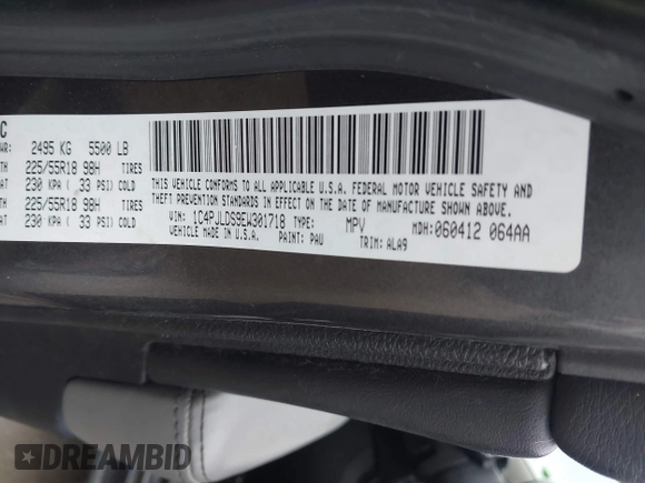 2014 Jeep Cherokee Limited with VIN 1C4PJLDS9EW301718, listed as a IAAI auction lot 41615778 with 114,022 mi miles and . Bid and sale history available at DreamBid. Image 9.