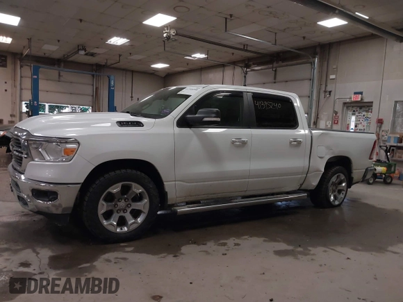 2019 Ram 1500 Big Horn/Lone Star with VIN 1C6SRFFT7KN645776, listed as a IAAI auction lot 41395240 with 136,068 mi miles. Bid and sale history available at carsss.com. Image 14.
