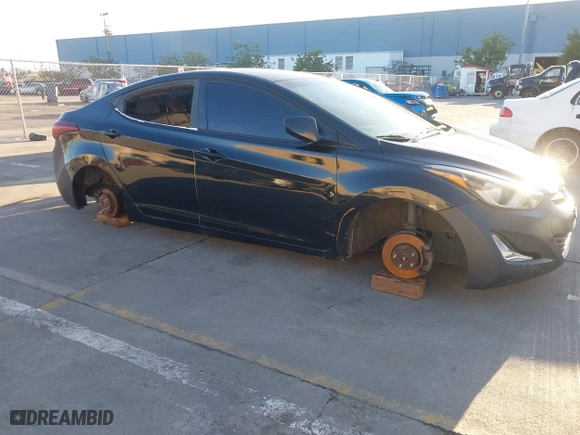 2014 Hyundai Elantra SE with VIN KMHDH4AE7EU082784, listed as a IAAI auction lot 41503767 with 1 mi miles. Bid and sale history available at carsss.com. Image 6.