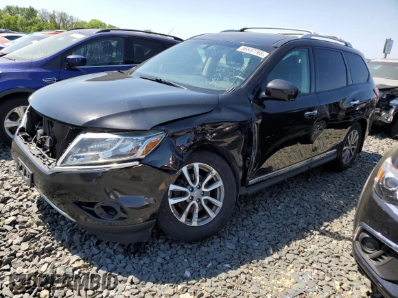 2015 Nissan Pathfinder Platinum with VIN 5N1AR2MM1FC700700, listed as a Copart auction lot 56637765 with 201,149 mi miles and Salvage title. Bid and sale history available at DreamBid. Image 1.
