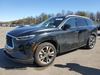 2025 Infiniti QX60 Luxe z VIN 5N1AL1FS0SC336139, wystawiony jako Copart lot #47899355 z przebiegiem 3 100 mil mil oraz Szkoda całkowita • Salvage title. Historia ofert i sprzedaży dostępna na DreamBid. Obrazek 1.