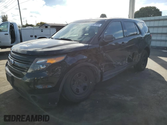 2015 Ford Utility Police Interceptor with VIN 1FM5K8AR8FGA78467, listed as a Copart auction lot 43581655 with 183,077 mi miles and Salvage Title. Bid and sale history available at carsss.com. Image 1.
