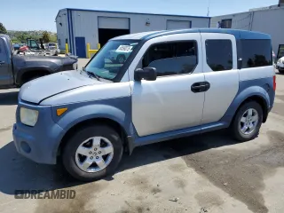 2005 Honda Element EX z VIN 5J6YH18695L009533, wystawiony jako Copart lot #58598075 z przebiegiem 155 804 mil mil oraz Szkoda całkowita • Salvage title. Historia ofert i sprzedaży dostępna na DreamBid. Obrazek 1.