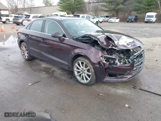 2015 Audi A3 2.0T Premium Plus with VIN WAUEFGFF3F1081875, listed as a IAAI auction lot 40962611 with 188,609 mi miles. Bid and sale history available at carsss.com. Image 1.
