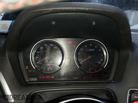 2020 BMW M2 Competition with VIN WBS2U7C05L7G24367, listed as a Copart auction lot 43537665 with 20,381 mi miles and Salvage Title. Bid and sale history available at carsss.com. Image 9.