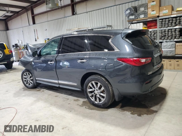 2013 Infiniti JX35 with VIN 5N1AL0MM8DC337251, listed as a Copart auction lot 72760754 with 156,741 mi miles and Salvage Title. Bid and sale history available at carsss.com. Image 2.