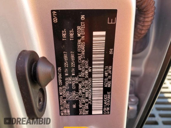 2019 Lexus NX with VIN JTJYARBZ0K2150565, listed as a Copart auction lot 49371925 with 80,084 mi miles and Non Repairable. Bid and sale history available at carsss.com. Image 13.
