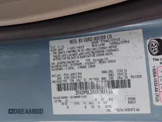 2010 Ford Fusion Hybrid with VIN 3FADP0L30AR387126, listed as a IAAI auction lot 42262640 with 203,973 mi miles and . Bid and sale history available at DreamBid. Image 9.