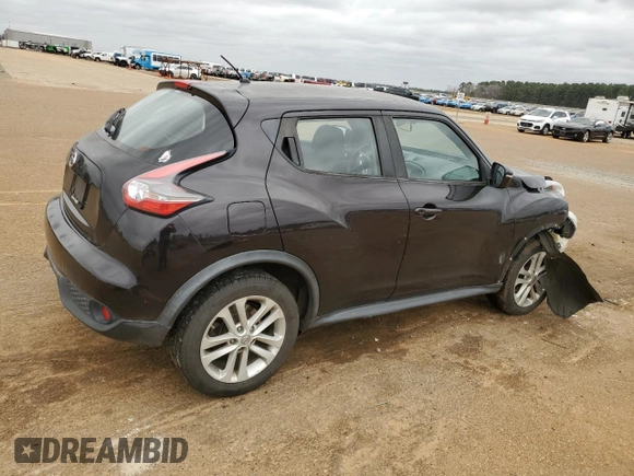 2015 Nissan Juke S with VIN JN8AF5MR7FT510592, listed as a Copart auction lot 48353095 with 0 mi miles and Salvage Title. Bid and sale history available at carsss.com. Image 3.