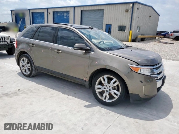 2013 Ford Edge Limited with VIN 2FMDK3KC0DBB57967, listed as a Copart auction lot 61081555 with 228,420 mi miles and Salvage title. Bid and sale history available at DreamBid. Image 4.