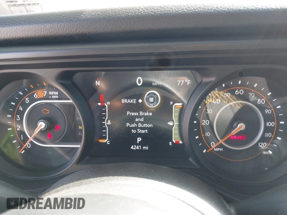 2024 Jeep Wrangler Sport S with VIN 1C4PJXDN2RW351741, listed as a IAAI auction lot 42122651 with 4,241 mi miles and . Bid and sale history available at DreamBid. Image 7.