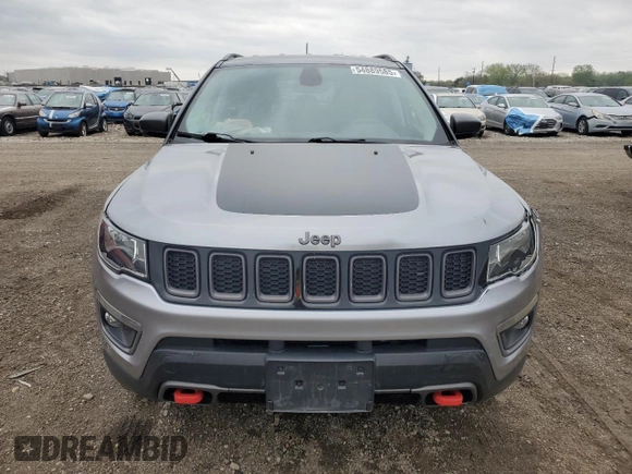 2017 Jeep Compass Trailhawk с VIN 3C4NJDDB6HT689305, выставлен на аукционе Copart как лот 54889585 с пробегом 43 686 миль миль и Списание • Salvage title. История ставок и продаж доступна на DreamBid. Изображение 5.