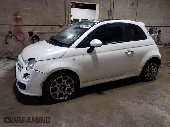 2013 FIAT 500 Sport with VIN 3C3CFFBR1DT554123, listed as a Copart auction lot 54749385 with 137,875 mi miles and Clean Title. Bid and sale history available at carsss.com. Image 1.
