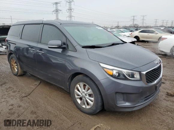 2016 Kia Sedona LX with VIN KNDMB5C1XG6119811, listed as a Copart auction lot 48228105 with 120,748 mi miles and Clean Title. Bid and sale history available at carsss.com. Image 4.